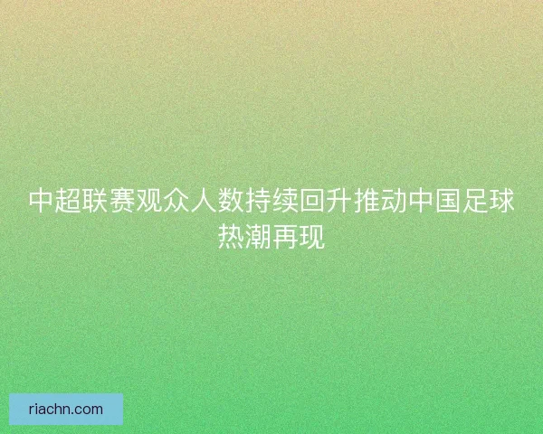 中超联赛观众人数持续回升推动中国足球热潮再现 中超联赛观众人数持续回升推动中国足球热潮再现